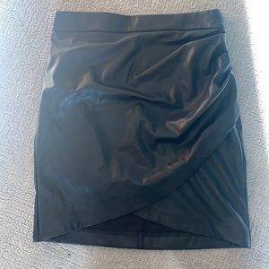 Black Dynamite faux leather skirt